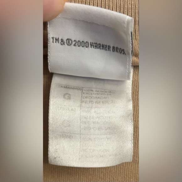 Vintage Warner Bros. Taz Polo “Approach at Own Risk”Size Large. Condition Issues - Picture 4 of 9